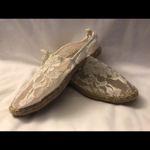H&M white lace espadrilles. Never Worn!